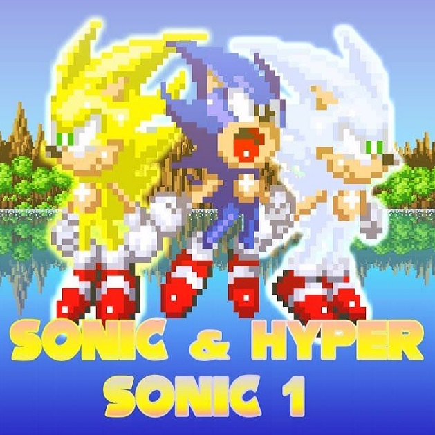 Super Sonic and Hyper Sonic in Sonic 1